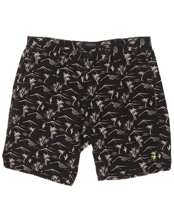 Мужские шорты чинос с абстрактным узором Scotch & Soda W32, средние черные гавайские шорты