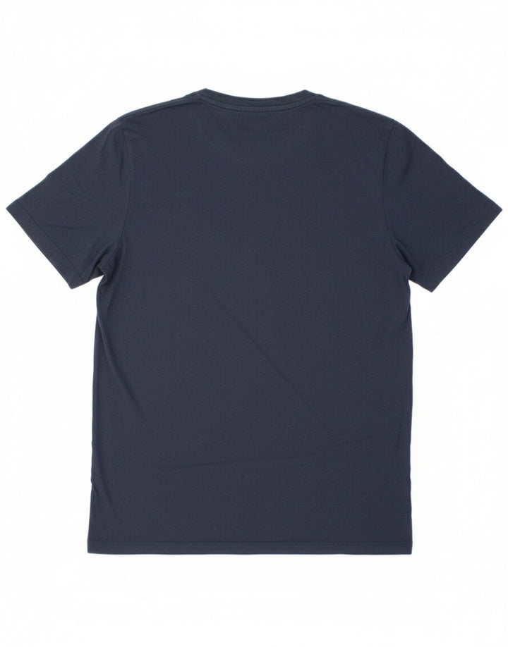 JACK & JONES Mens T-Shirt Top Medium Navy Blue Cotton