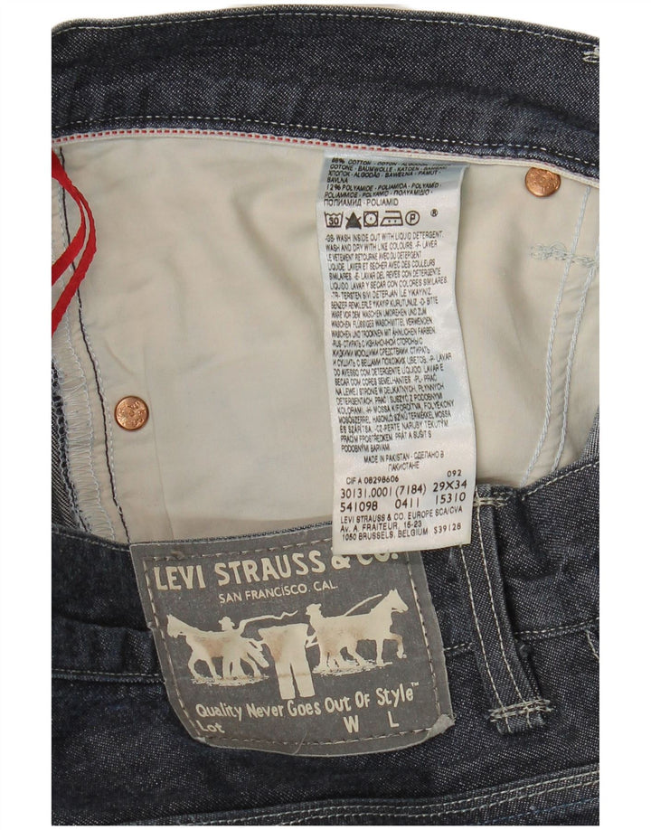 Мужские прямые джинсы Levi's W29 L34 темно-синие, хлопок