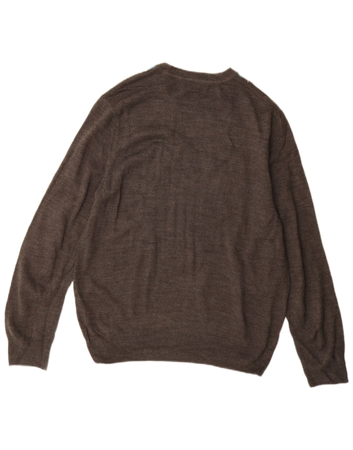 Мужской джемпер Dockers с круглым вырезом, средний серый аргайл/бриллиантовый акрил