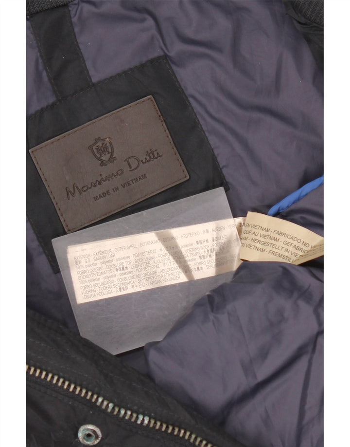 Мужской утепленный жилет Massimo Dutti UK 44 2XL темно-синий из полиэстера