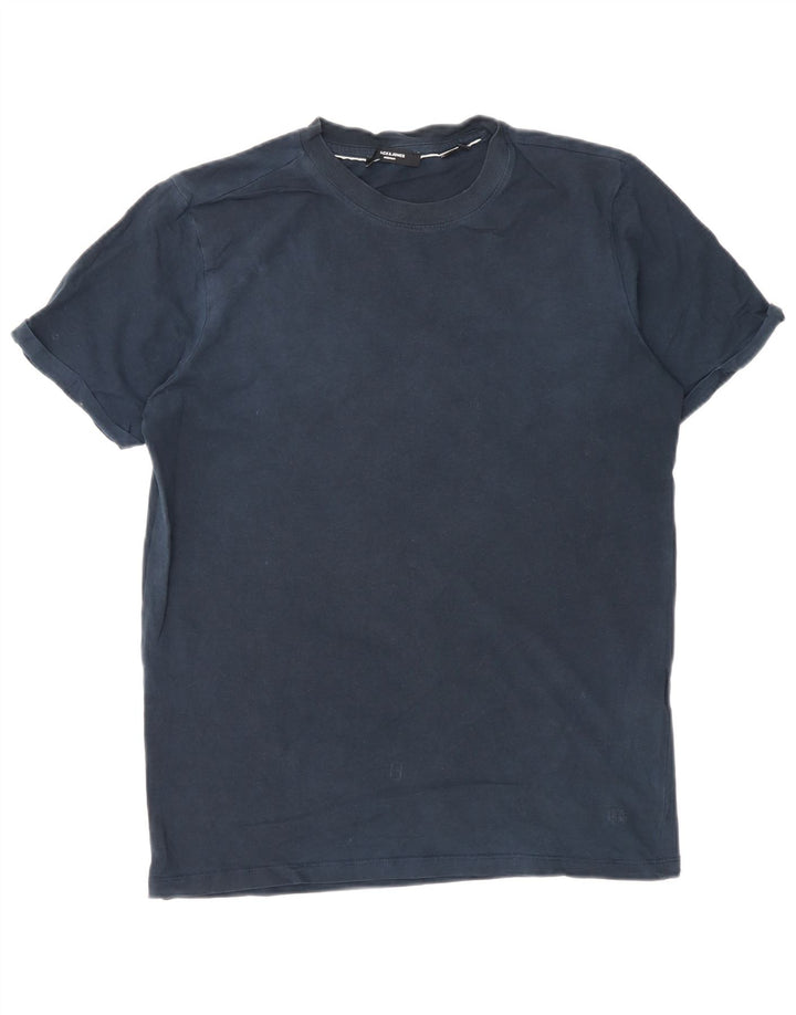 Мужская футболка Jack & Jones, маленькая, темно-синяя, хлопковая