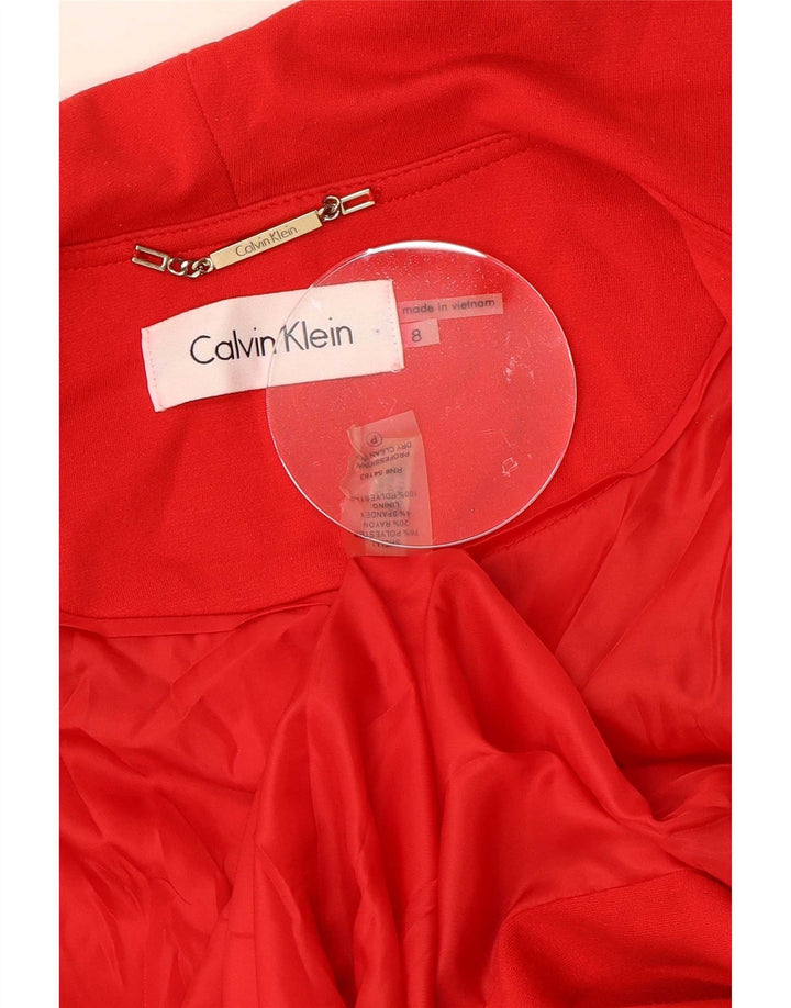 Женский пиджак с открытым рукавом 3/4 Calvin Klein, США 8, средний красный полиэстер