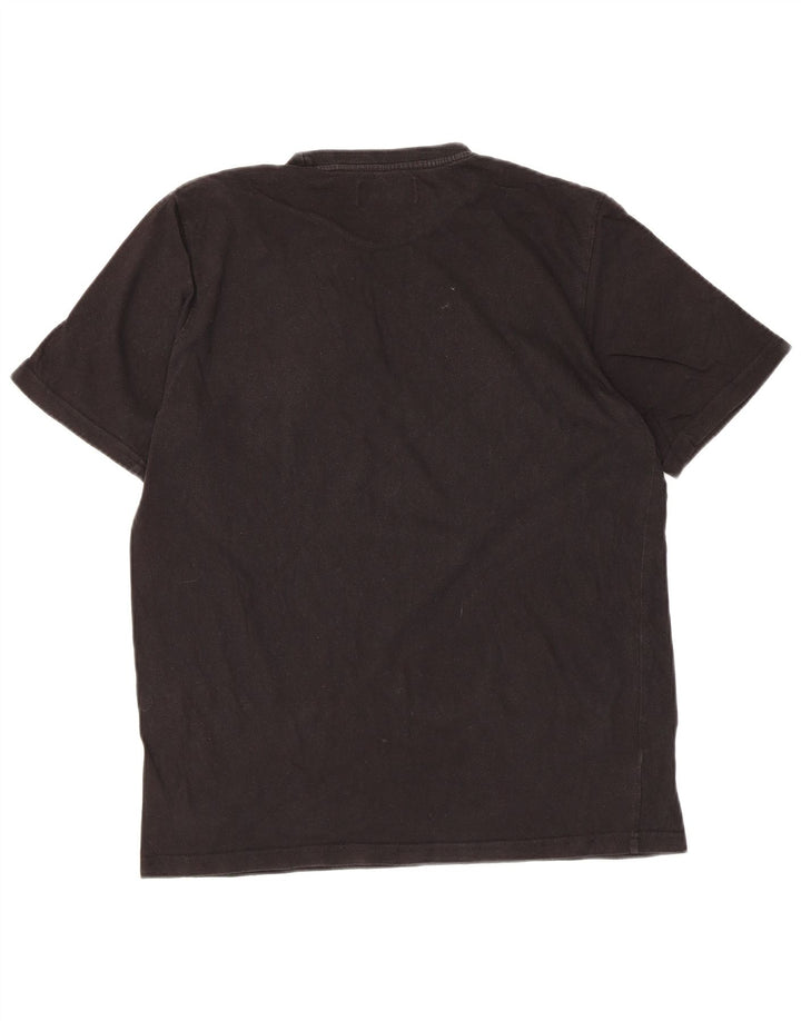 Мужская футболка с рисунком Fred Perry, средний черный хлопок