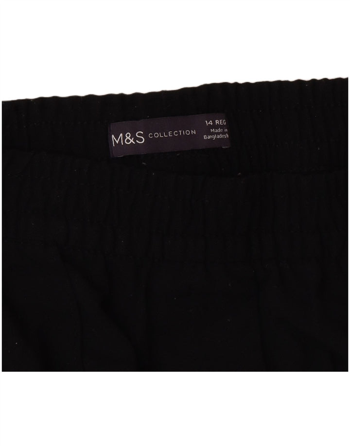 Женские спортивные брюки Marks & Spencer UK 14, средний черный полиэстер