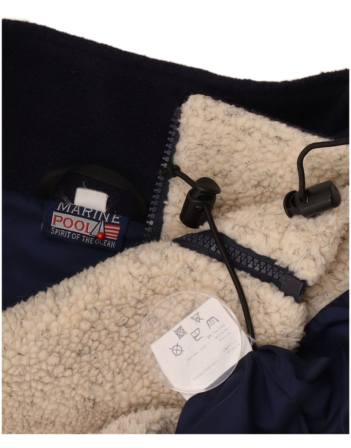 Винтажная мужская флисовая куртка UK 42 XL бежевого цвета с крапинками из полиэстера