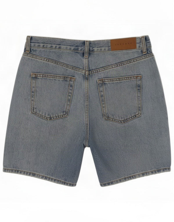 Topshop Женские джинсовые шорты UK 12 Medium W32 Синий хлопок