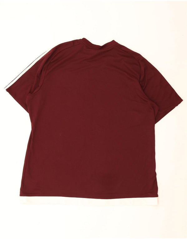 Мужская футболка Adidas Climalite Top 2XL Бордовый полиэстер