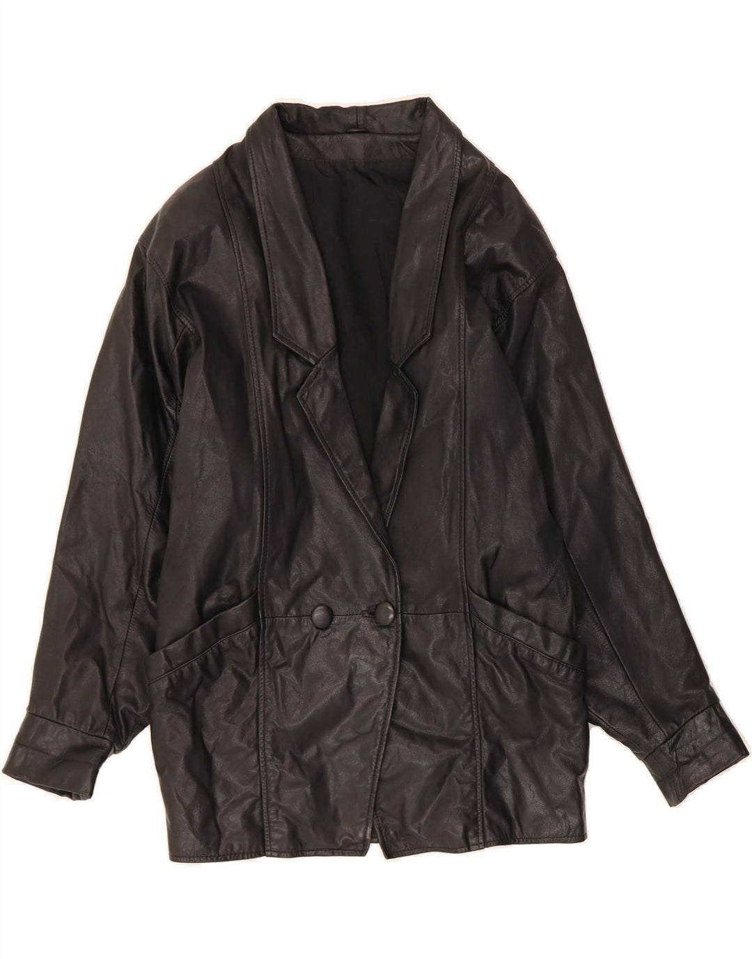 CANDA Womens Leather Jacket UK 18 XL Black Leather Vintage Canda and Second-Hand Canda from Messina Hembry 
