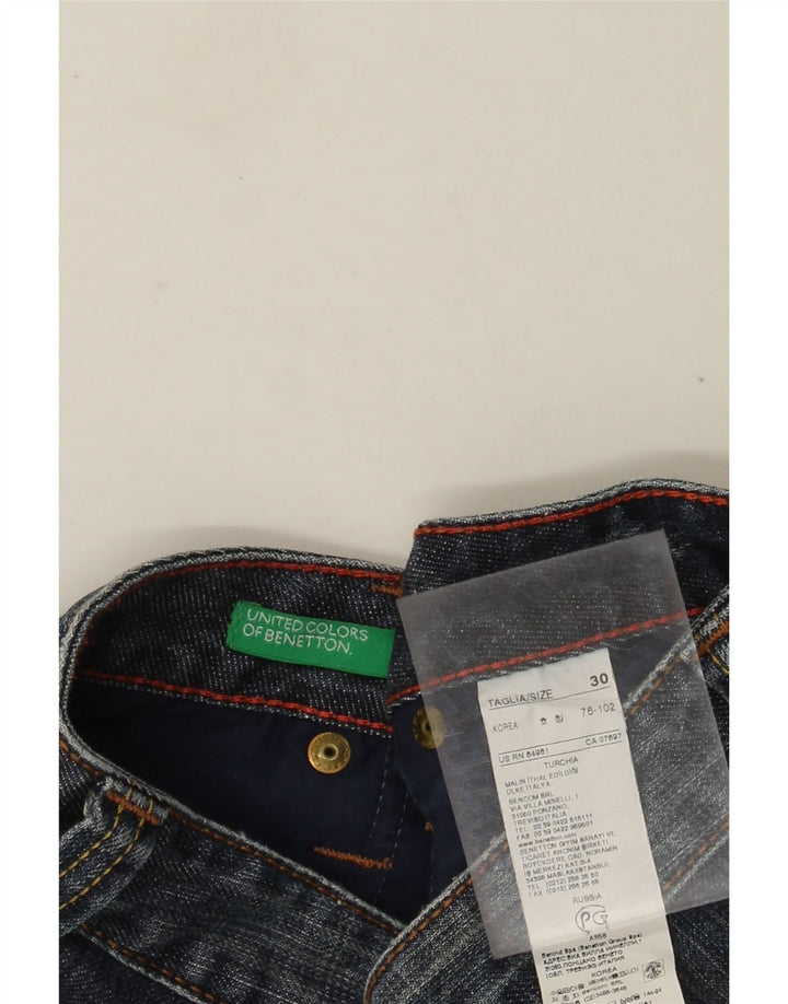Мужские джинсовые шорты Benetton W30, средний синий хлопок