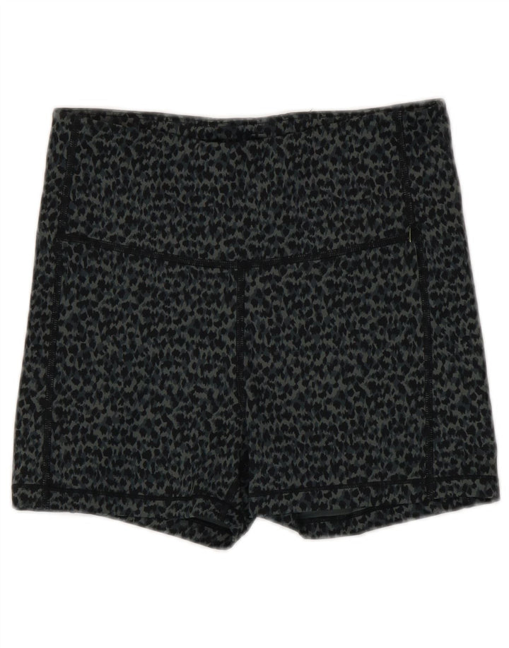 Женские спортивные шорты Athleta UK 8, маленькие серые, полиэстер с животным принтом