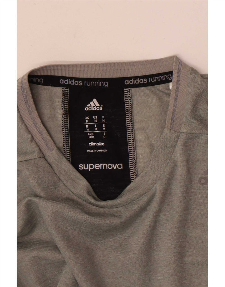 Мужской топ Adidas Supernova с длинным рукавом, средний серый в крапинку