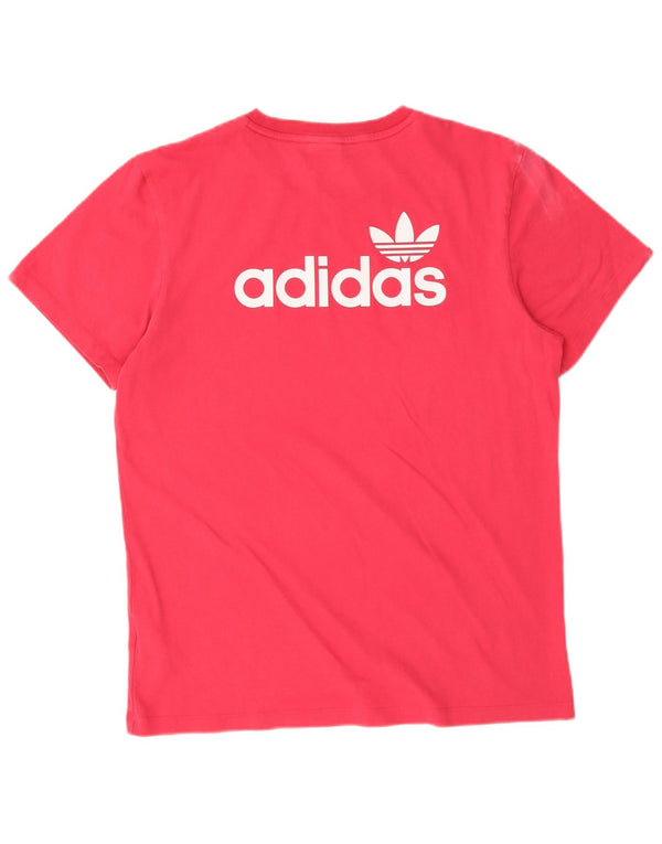 Женская футболка с рисунком Adidas Top UK 8, маленький розовый хлопок