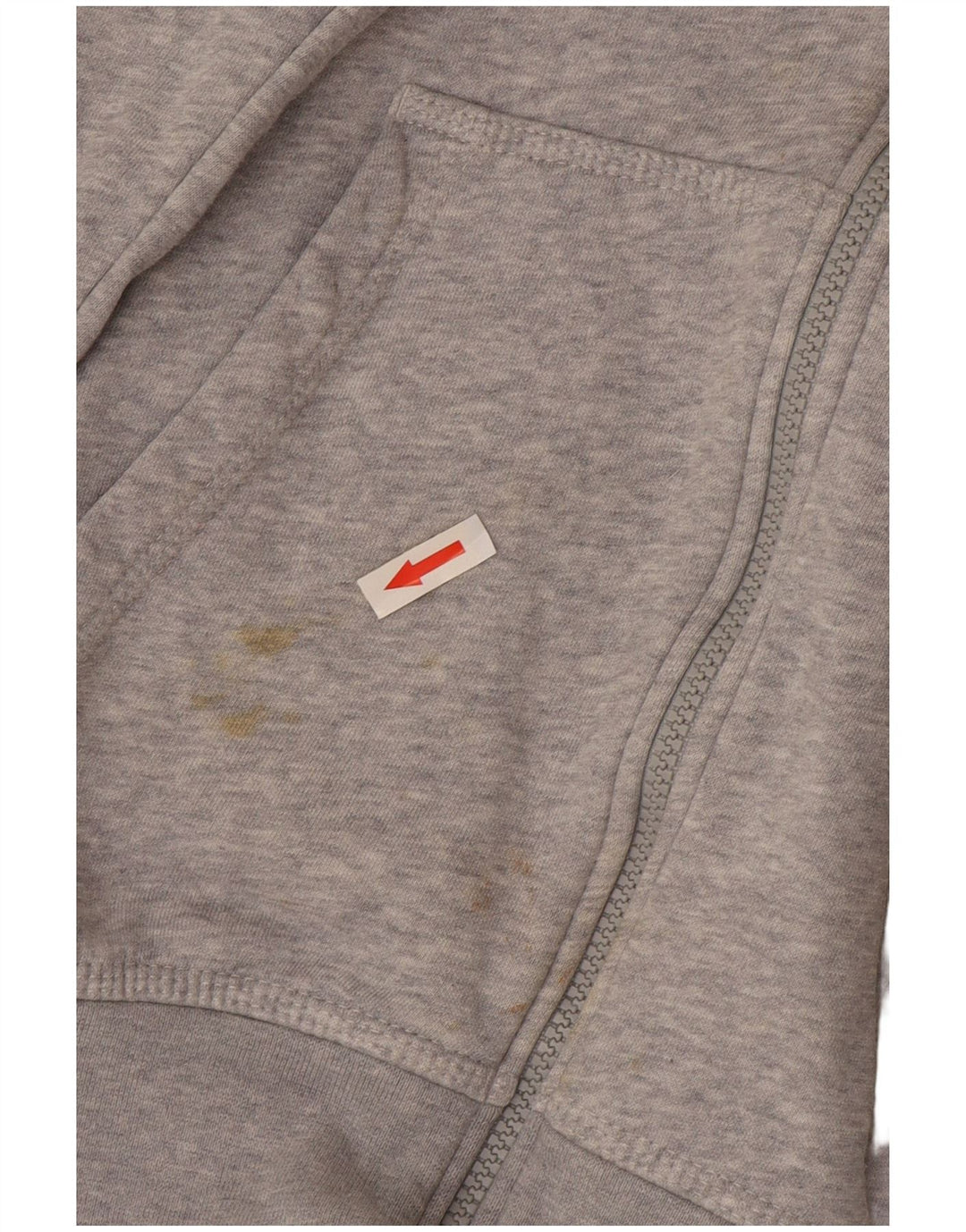 Мужской свитер с капюшоном на молнии Nike, маленький серый хлопок с крапинками