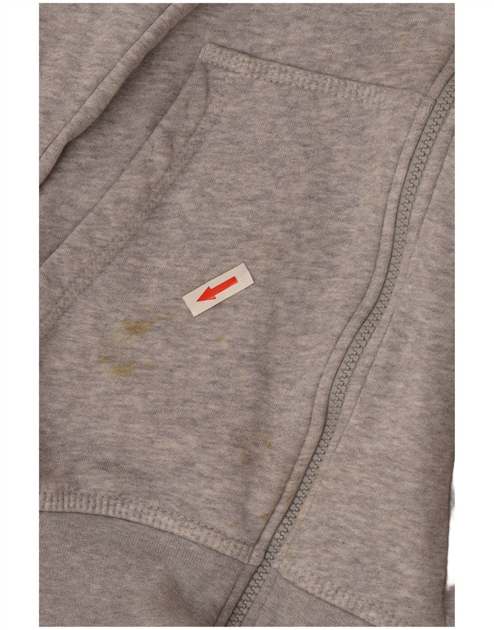 Мужской свитер с капюшоном на молнии Nike, маленький серый хлопок с крапинками