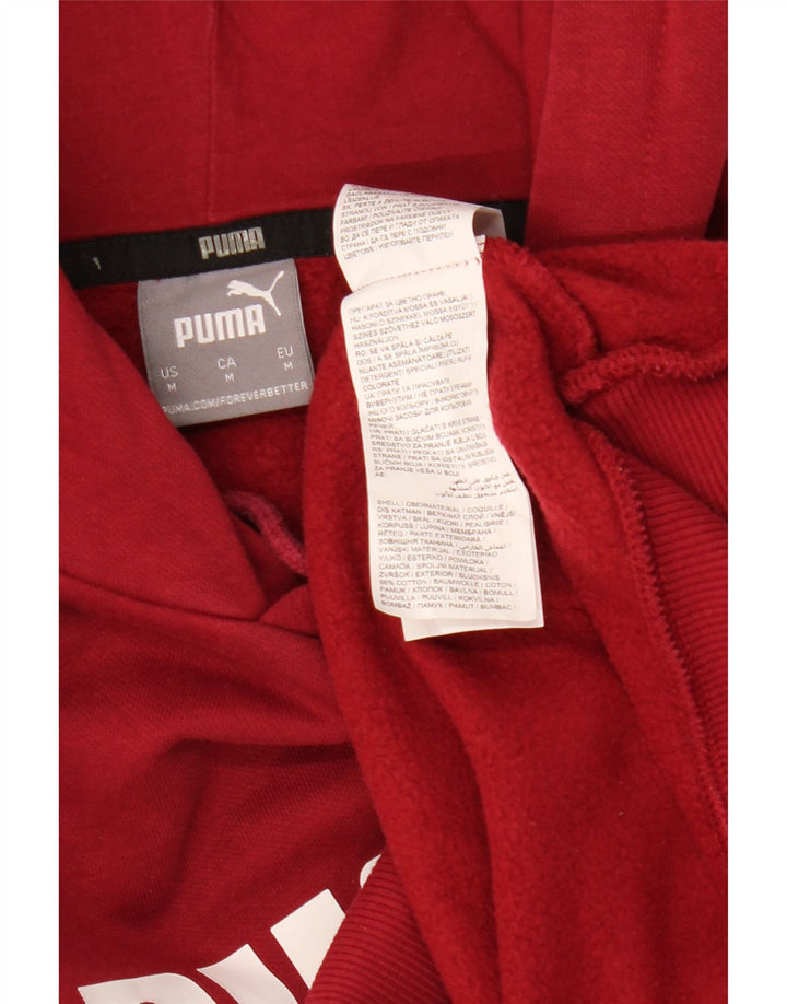 Мужской джемпер с капюшоном PUMA с рисунком, средний бордовый хлопок, хлопок