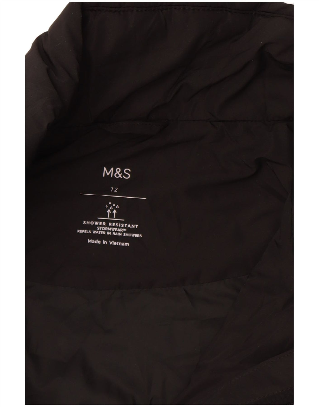 Женское стеганое пальто Marks & Spencer UK 12, средний черный, полиэстер