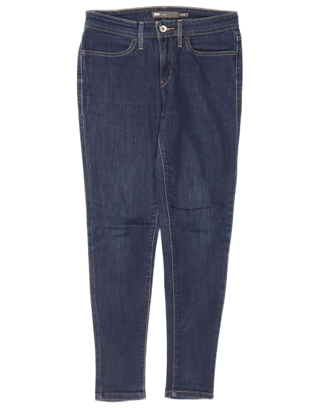 Женские джинсы-скинни леггинсы LEVI'S US 6 Medium W28 L27 Синий хлопок