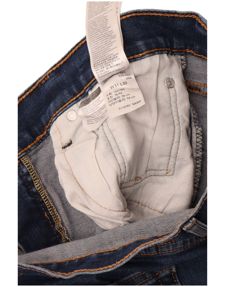 Мужские зауженные джинсы LEVI'S 502 W31 L30 Темно-синие, хлопок