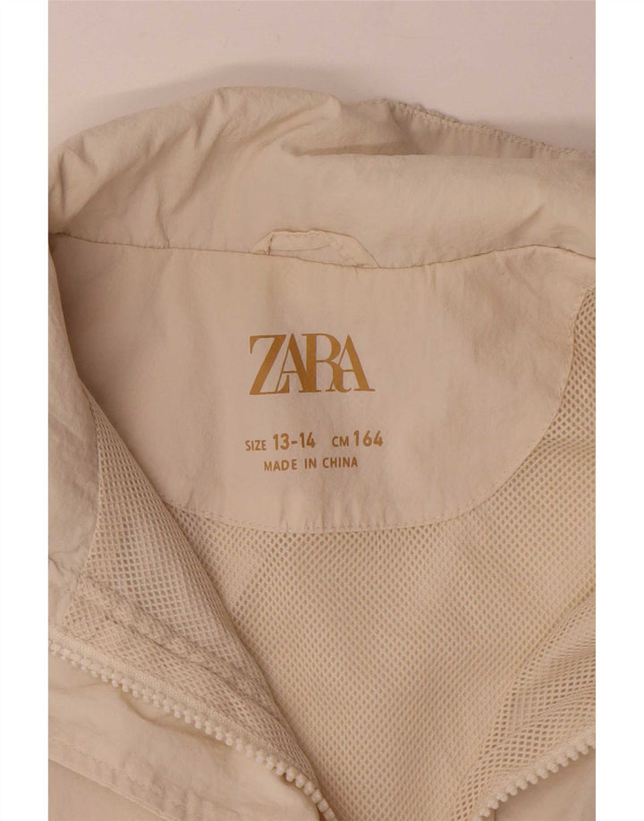 Пуловер-дождевик Zara для девочек 13–14 лет, белый нейлон