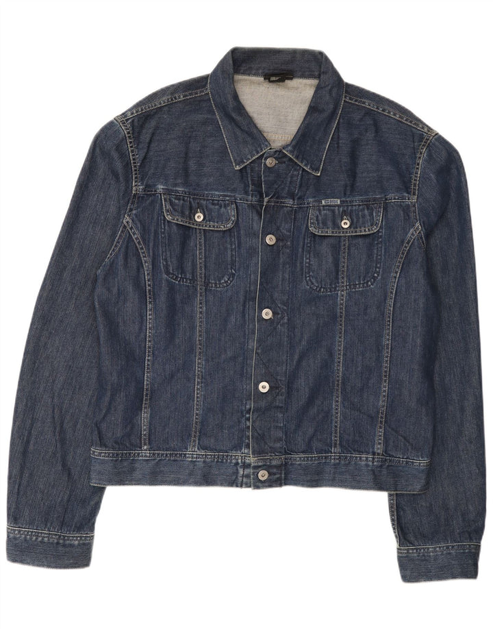 Мужская джинсовая куртка Diesel UK 44 2XL Темно-синяя, хлопок