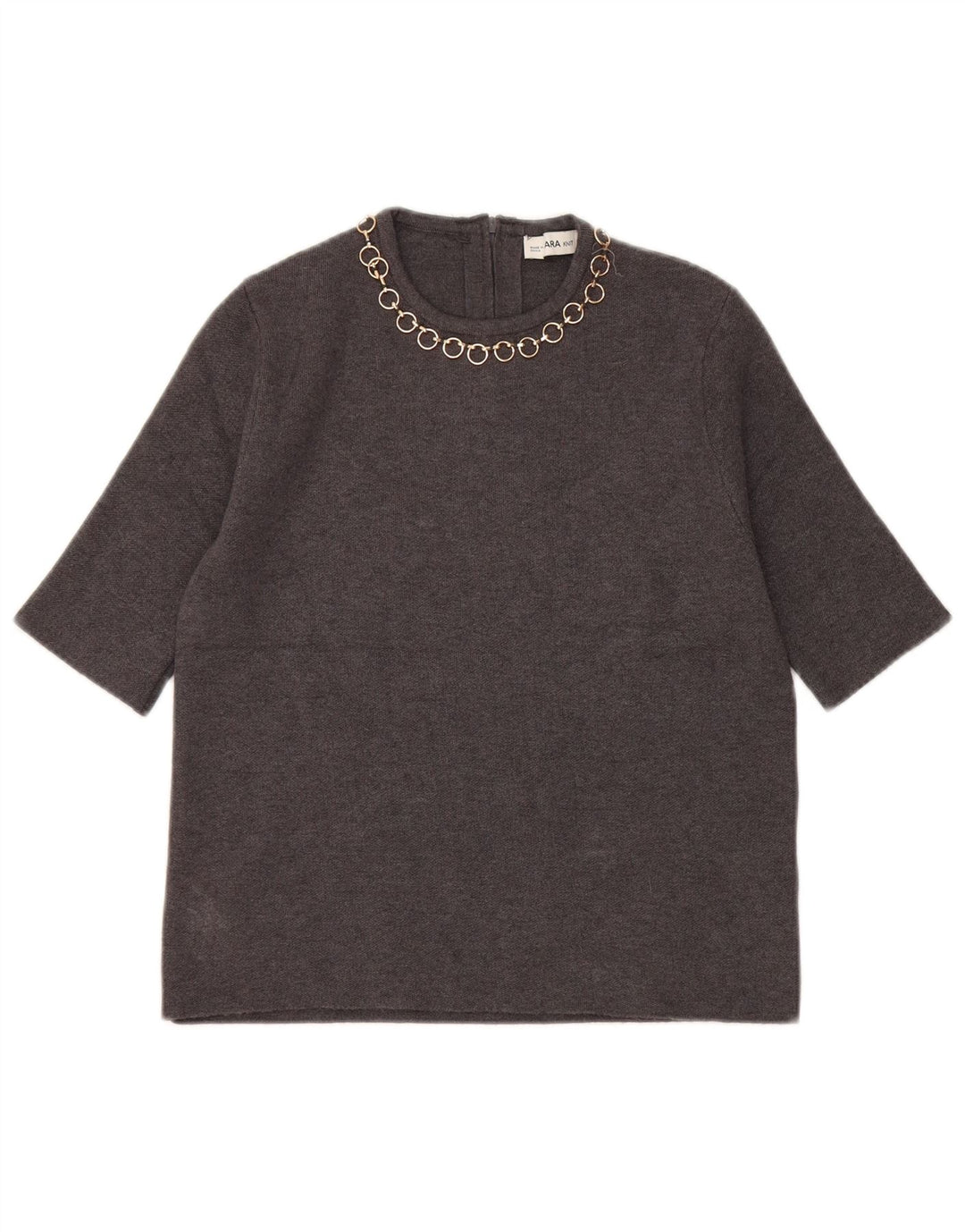 Женская укороченная блузка Zara UK 10, маленькая, серая, вискоза