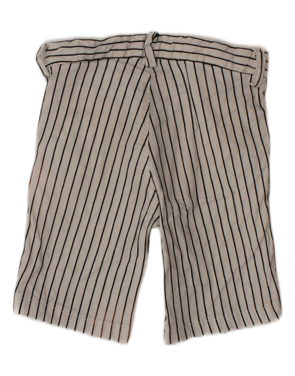 GIANFRANCO FERRE Шорты чинос для маленьких мальчиков 12-18 месяцев W20, белые в тонкую полоску