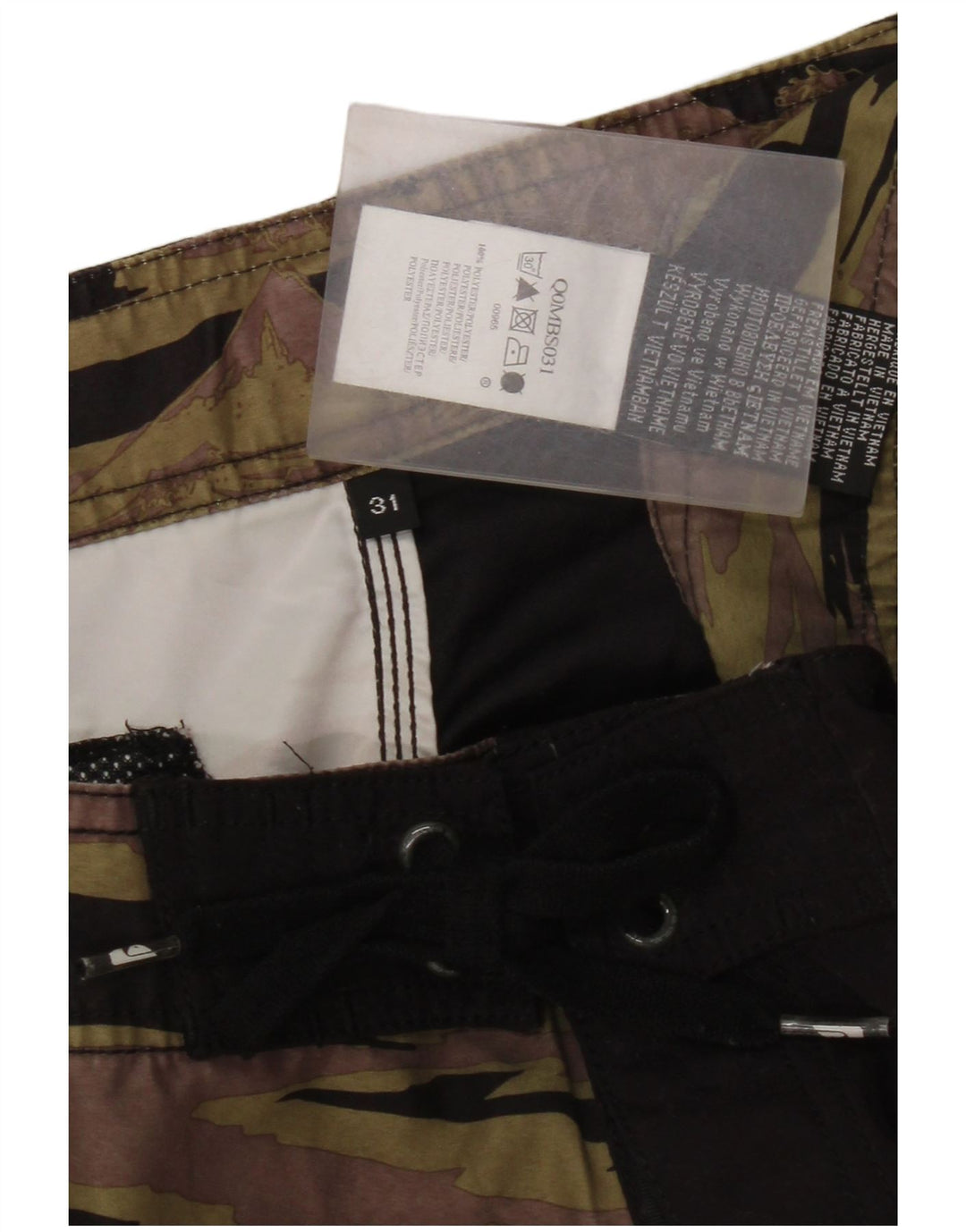 Мужские шорты для плавания Quiksilver с рисунком, средний черный, полиэстер