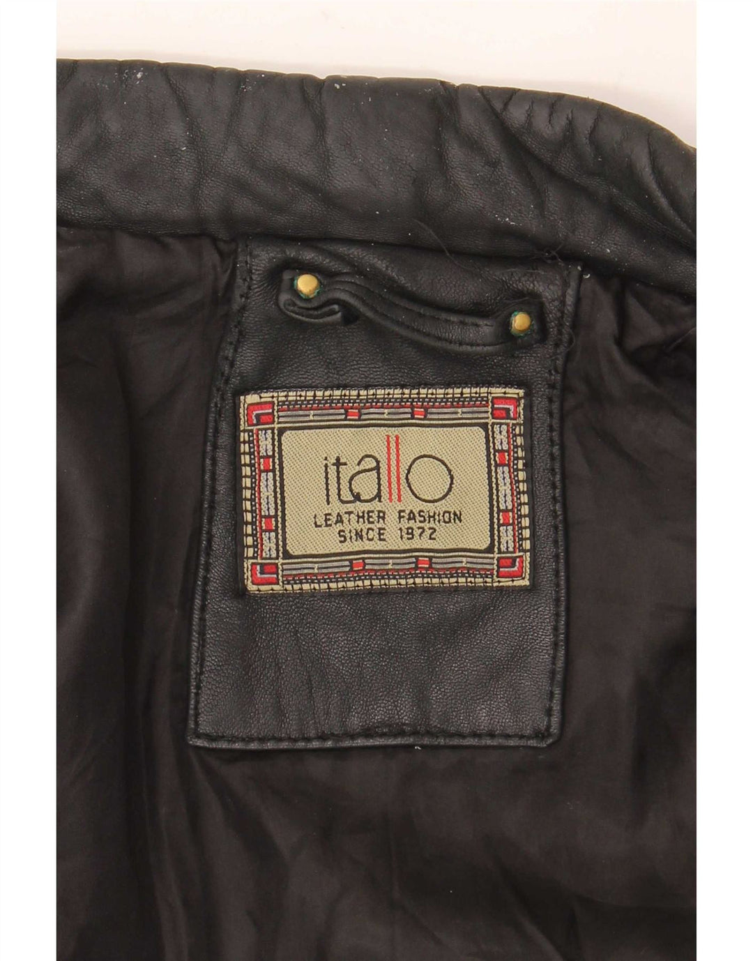 Мужская кожаная куртка Itallo UK 40 большая черная