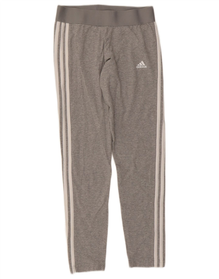Женские леггинсы Adidas UK 12/14, хлопок среднего серого цвета