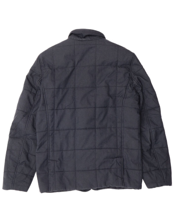 Мужская стеганая куртка TED BAKER, размер 2, маленькая, темно-синяя, с рисунком «елочка», классическая