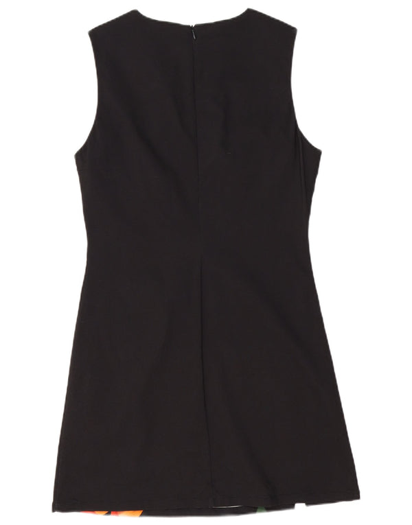 Женское платье-футляр без рукавов Desigual UK 14, большое черное с цветочным принтом