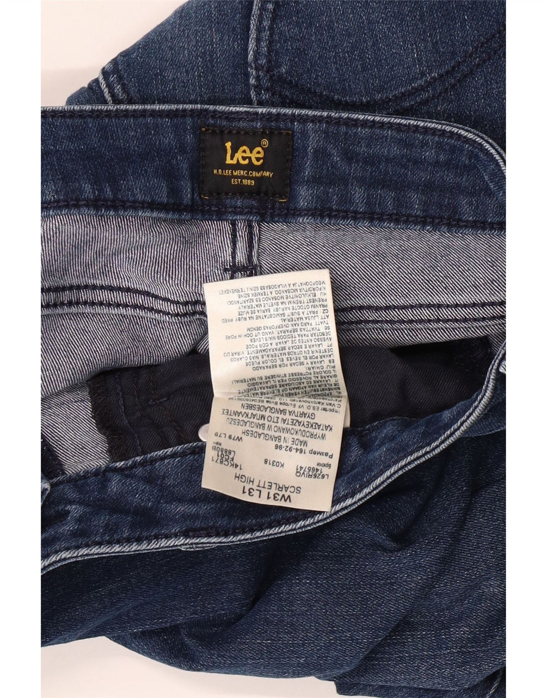 Женские джинсы скинни LEE Scarlett W31 L27, синий хлопок