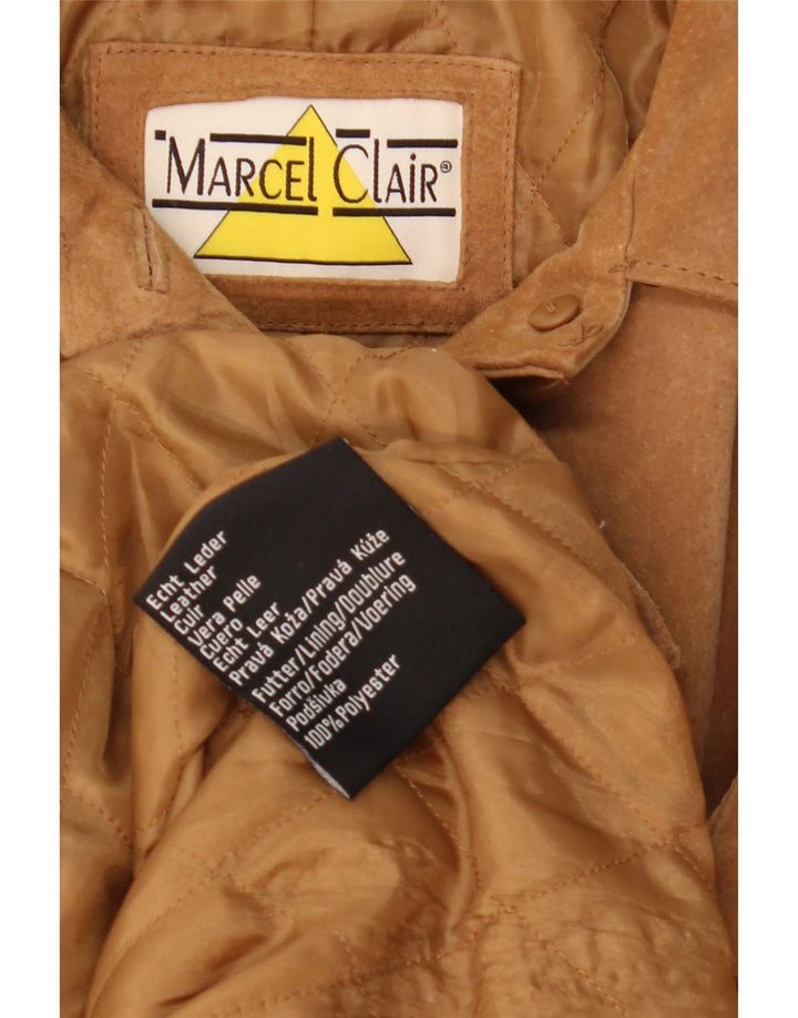 Женская замшевая куртка Marcel Clair UK 14, большая коричневая кожаная