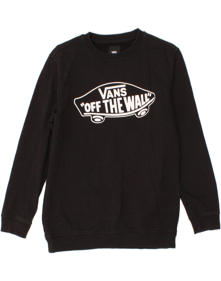 Джемпер с рисунком для мальчиков VANS, 12–13 лет, большой, черный