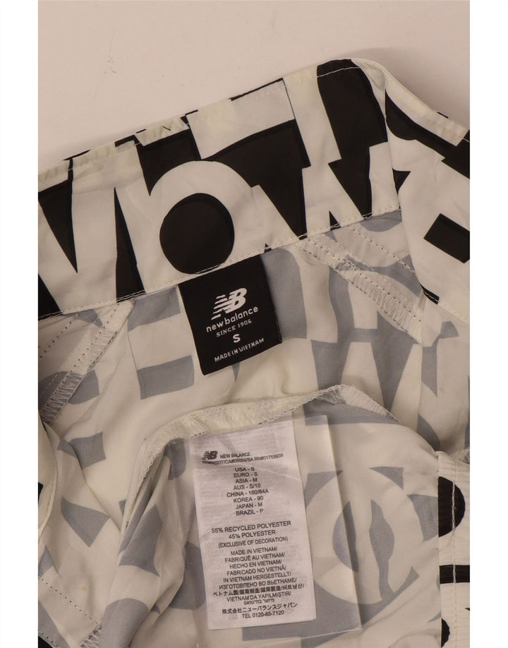 Женская куртка-бомбер большого размера с графическим рисунком New Balance UK 10, маленькая белая