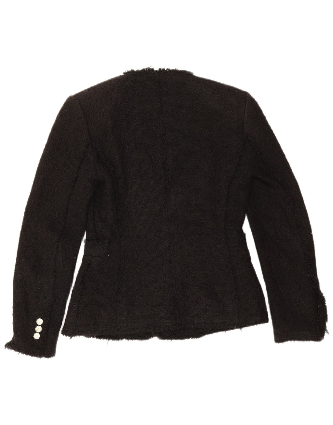 Женский двубортный пиджак Zara UK 6 XS, черный хлопок