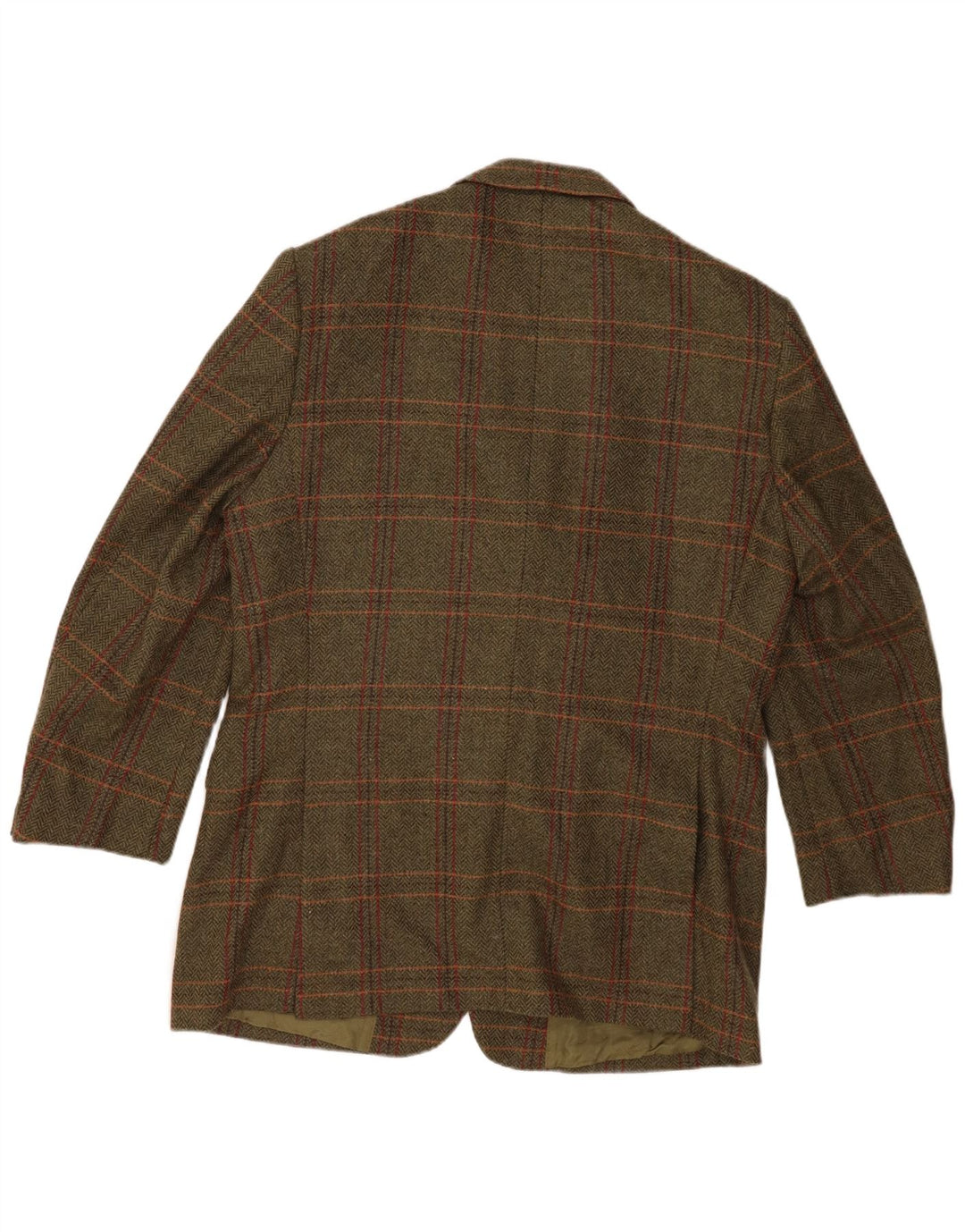 Мужской пиджак John Hanly&Co Ltd на 3 пуговицах IT 54 2XL в клетку хаки