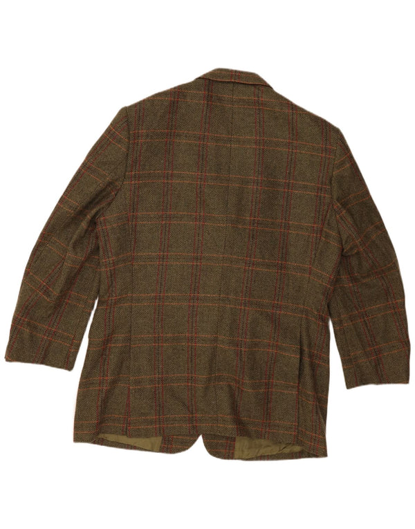 Мужской пиджак John Hanly&Co Ltd на 3 пуговицах IT 54 2XL в клетку хаки