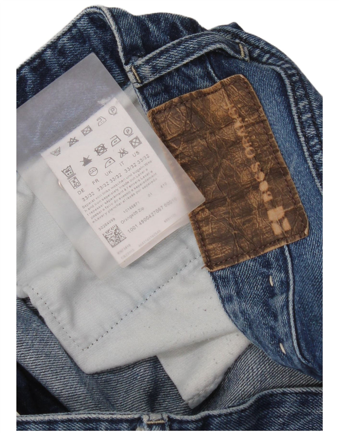 Женские прямые джинсы Hugo Boss W33 L32 синие, хлопок