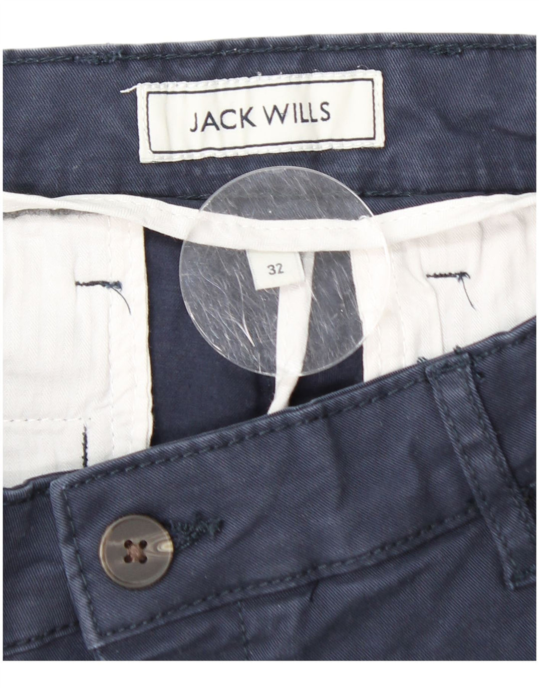 Мужские шорты-чиносы JACK WILLS W32 среднего размера, темно-синие, хлопковые
