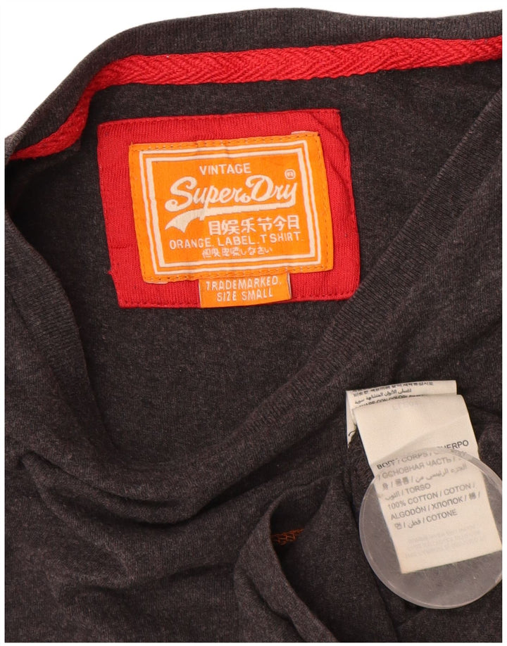Мужская футболка Superdry, маленький серый хлопок