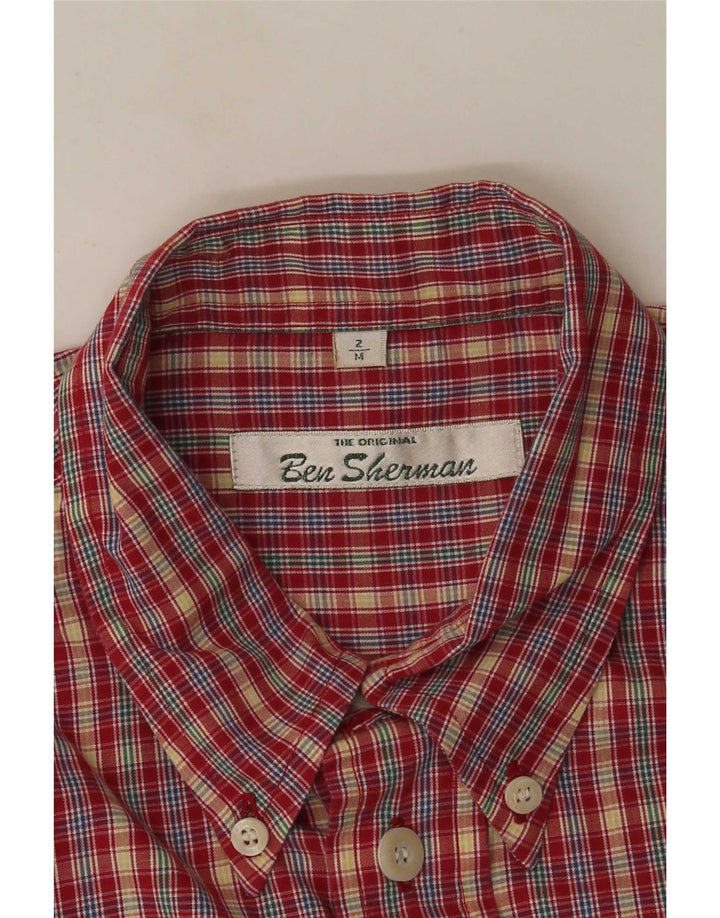 Мужская рубашка Ben Sherman в красную клетку среднего размера
