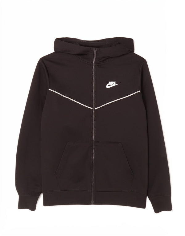 Свитер с капюшоном на молнии для мальчиков Nike 13–14 лет, размер XL, черный полиэстер, спортивный
