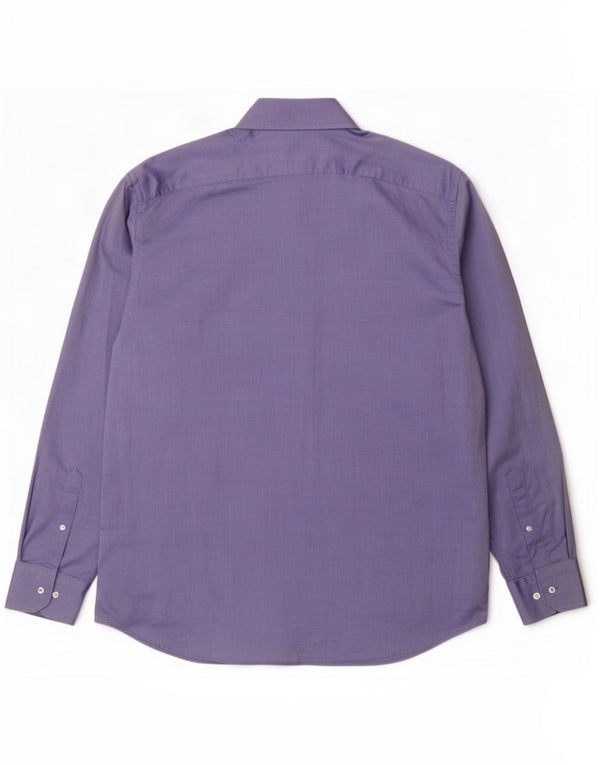 Мужская рубашка стандартного кроя Hugo Boss, размер 46, 18, 2XL, синяя, хлопок