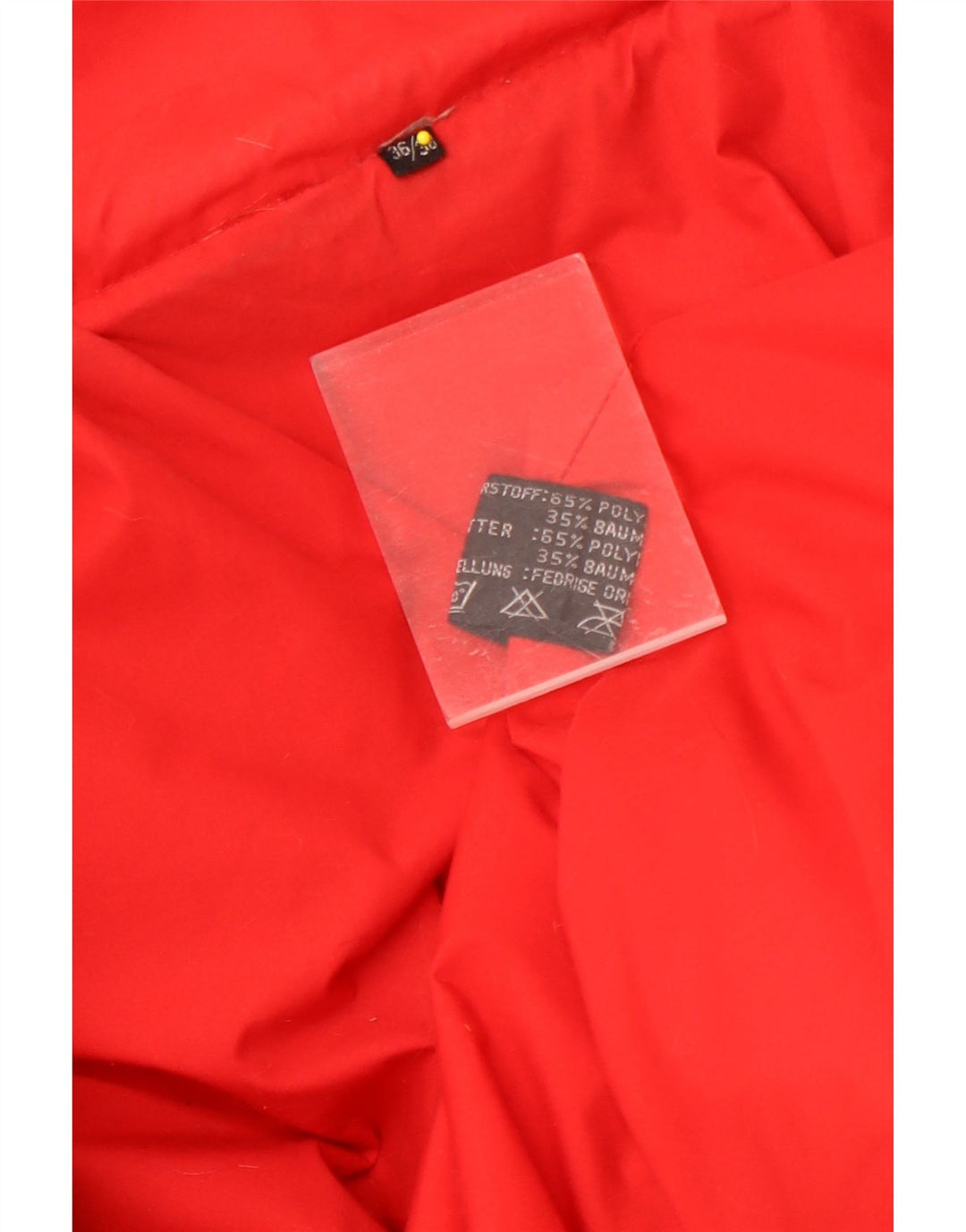 Винтажное женское длинное стеганое пальто EU 36/38, маленький красный полиэстер