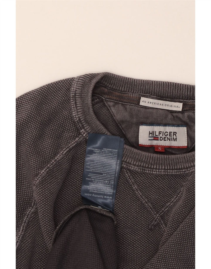 TOMMY HILFIGER Мужской свитшот, маленький серый хлопковый джемпер