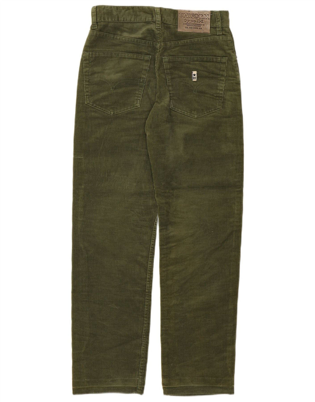 UNIFORM Женские прямые вельветовые брюки W29 L28 Хаки, хлопок