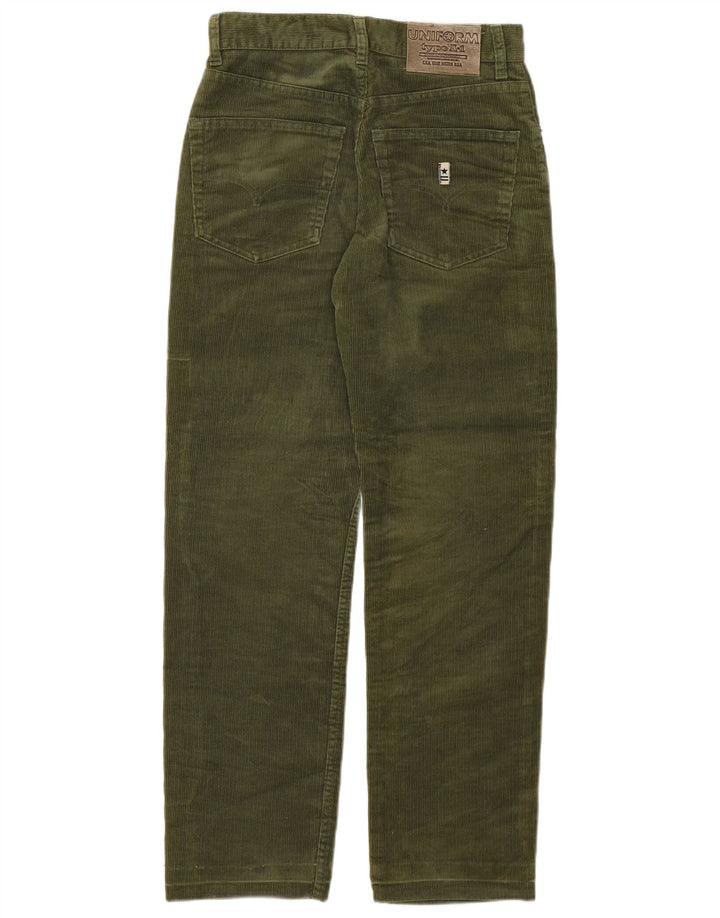 UNIFORM Женские прямые вельветовые брюки W29 L28 Хаки, хлопок