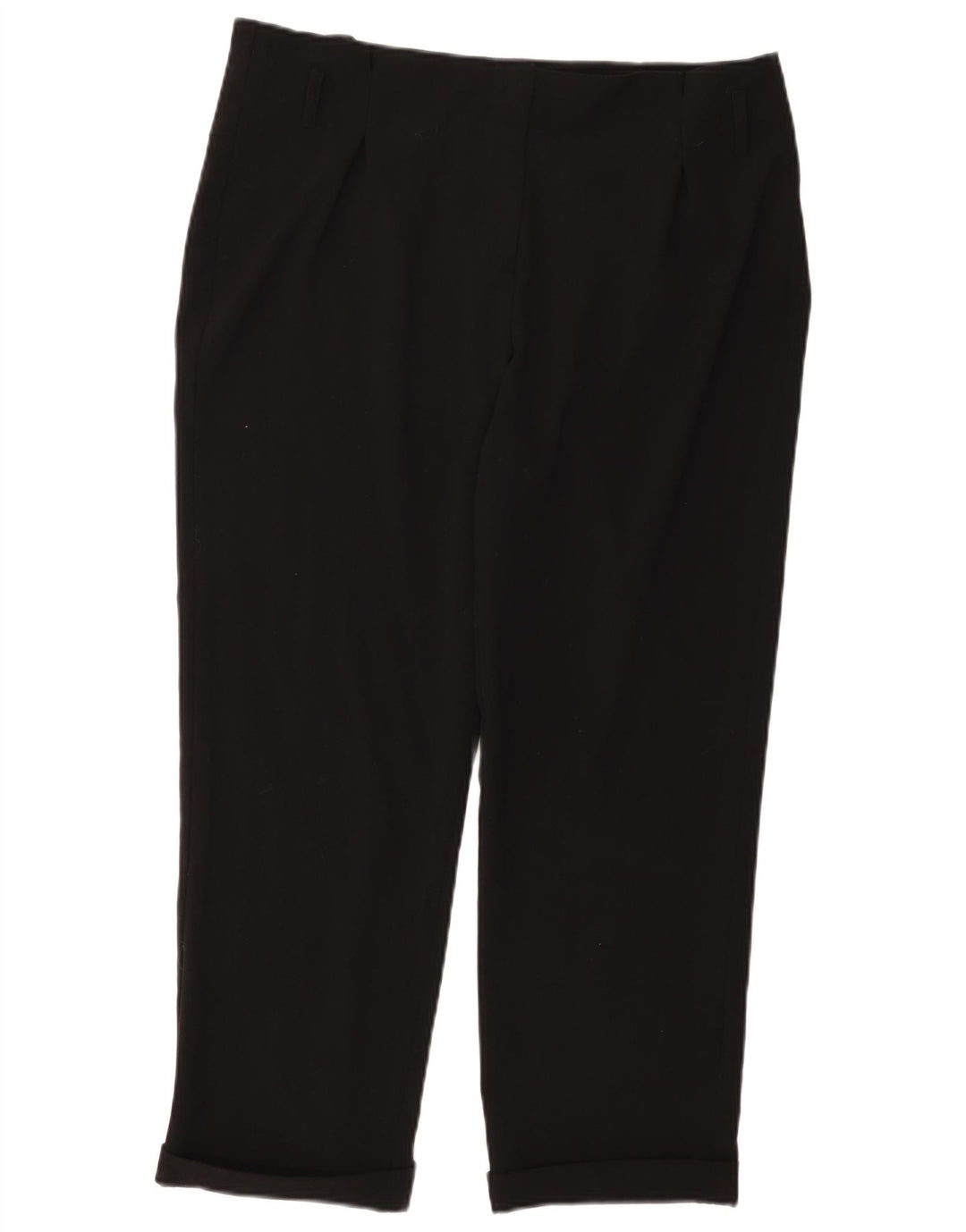 CALVIN KLEIN Женские прямые укороченные брюки США 12, большие W36 L26, черные